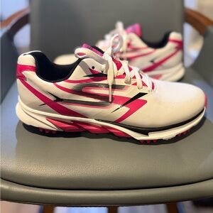 Skechers Women's Pink and White Athletic Shoes